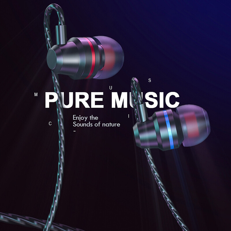 HIFI Bass Stereo Wired Earbuds Headset In-Ear Earphone Headphone MIC 3.5mm USB-C