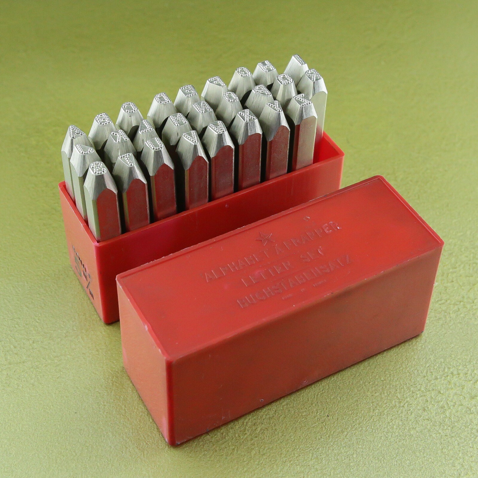 vintage France 5 mm * LETTER SET * STEEL STAMPS PUNCHES ALPHABET A Frapper ☆☆☆