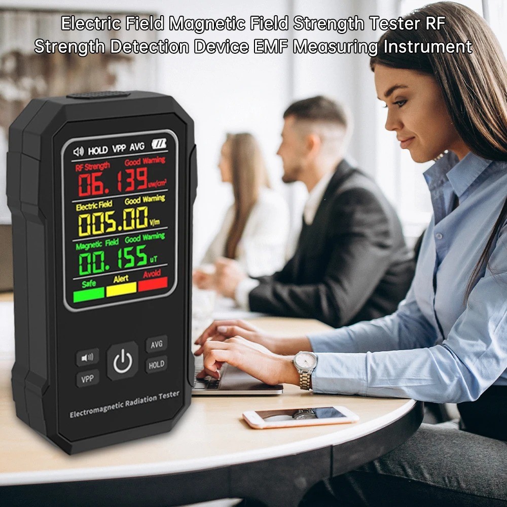 Digital EMF Meter Electromagnetic Field Radiation Detector LCD Geiger Counter US