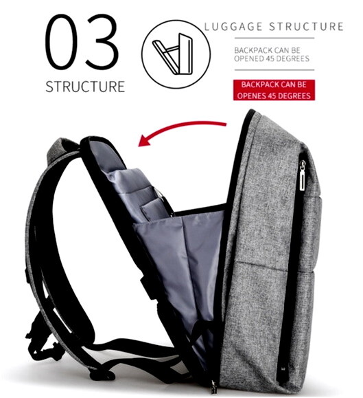 Mark Ryden Laptop Backpack Business Bags w/ USB Charging Port - Gray