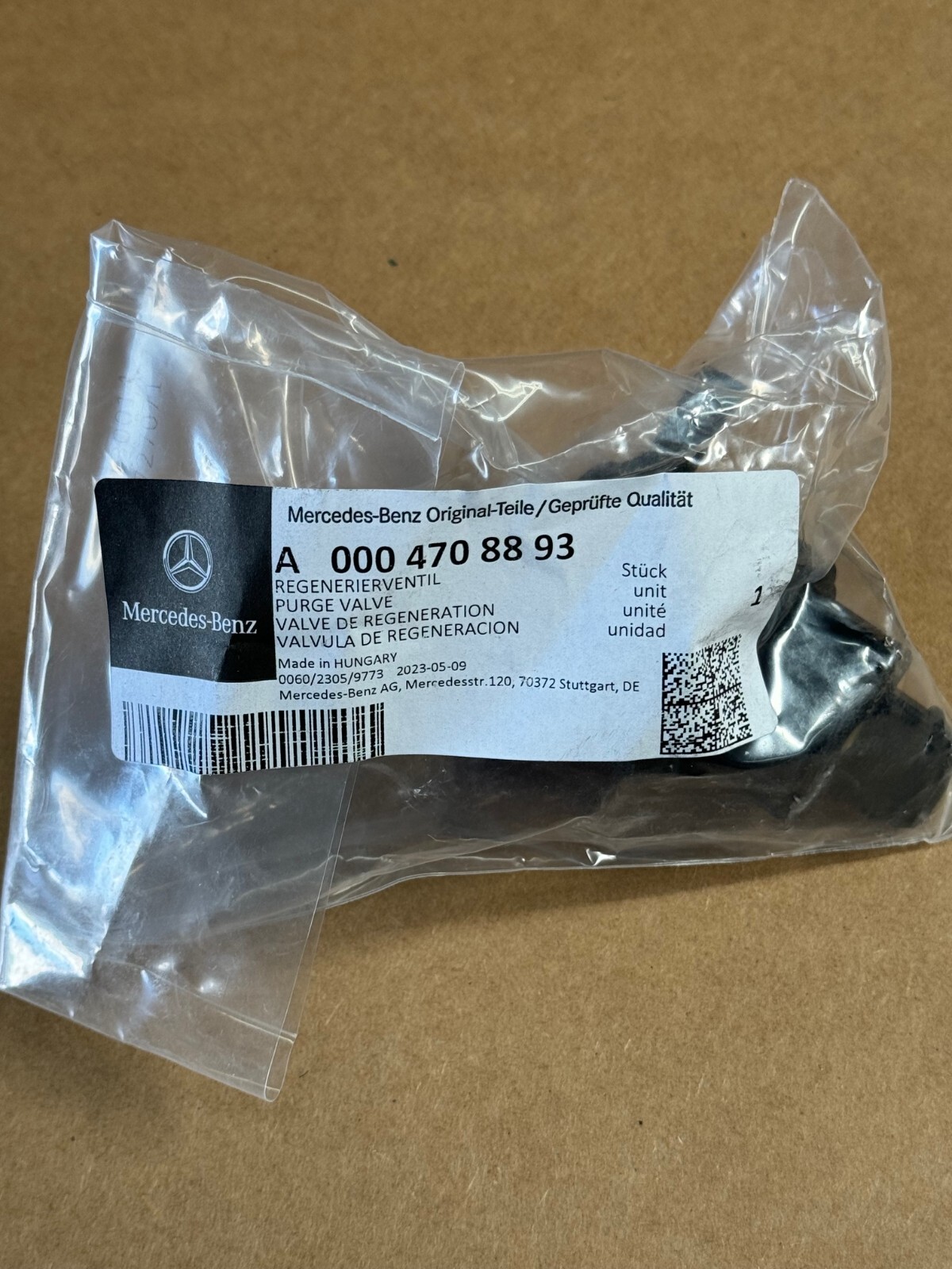 Genuine Mercedes Fuel Vapor Canister Purge Valve regeneration NEW OEM 0004708893