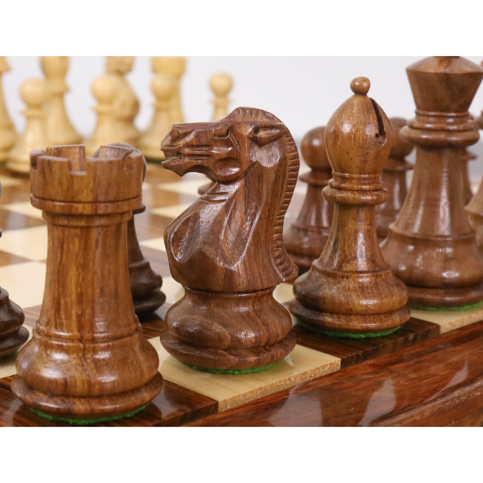 3" Professional Staunton Chess Pieces Only set- Weighted Golden Rosewood