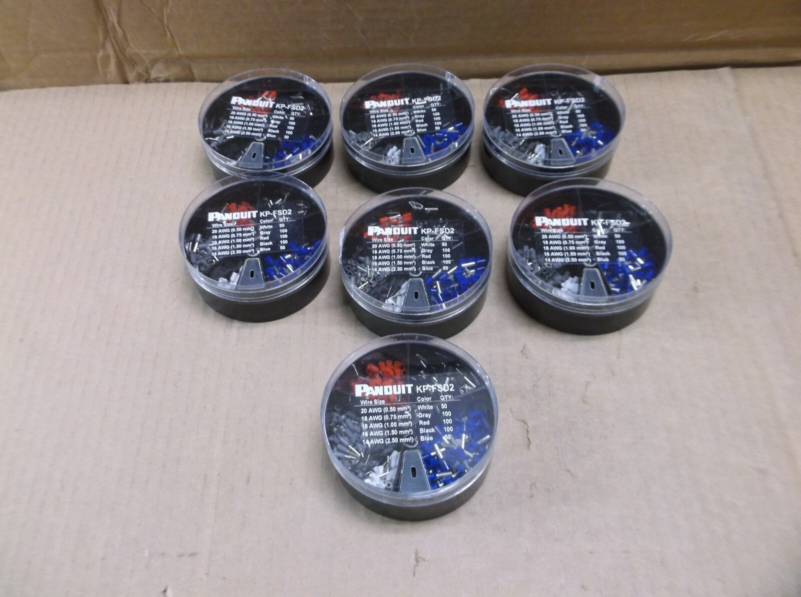 KP-FSD2 Panduit NEW 400 Piece Ferrule Assortment Kit AWG 14-22 KPFSD2 39CA58