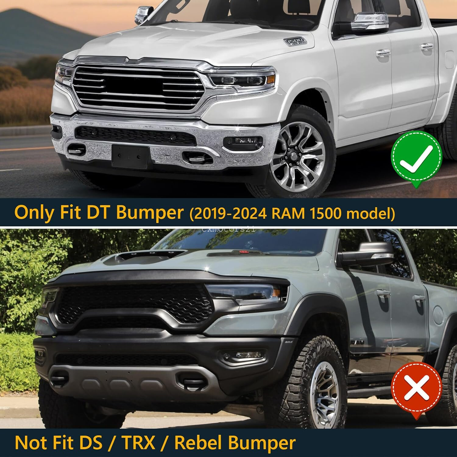 Front License Plate Bracket Screws Kit For 2019-24 DODGE RAM 1500 with DT Bumper