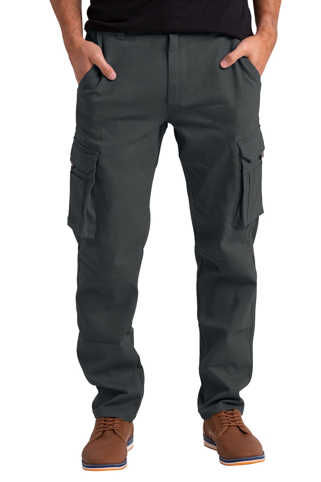 Men's Flex Cargo Trousers Heavy Duty Stretch Casual Pants