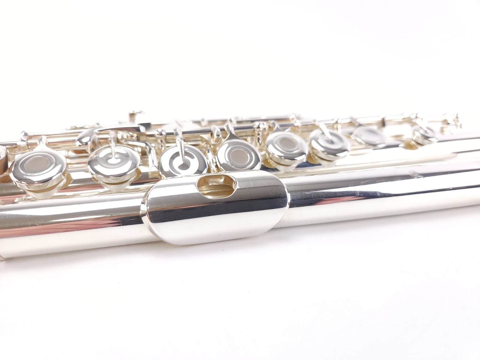 Pearl 665 Open Hole Silver Head Intermediate Stepup B Foot Flute Reconditioned++