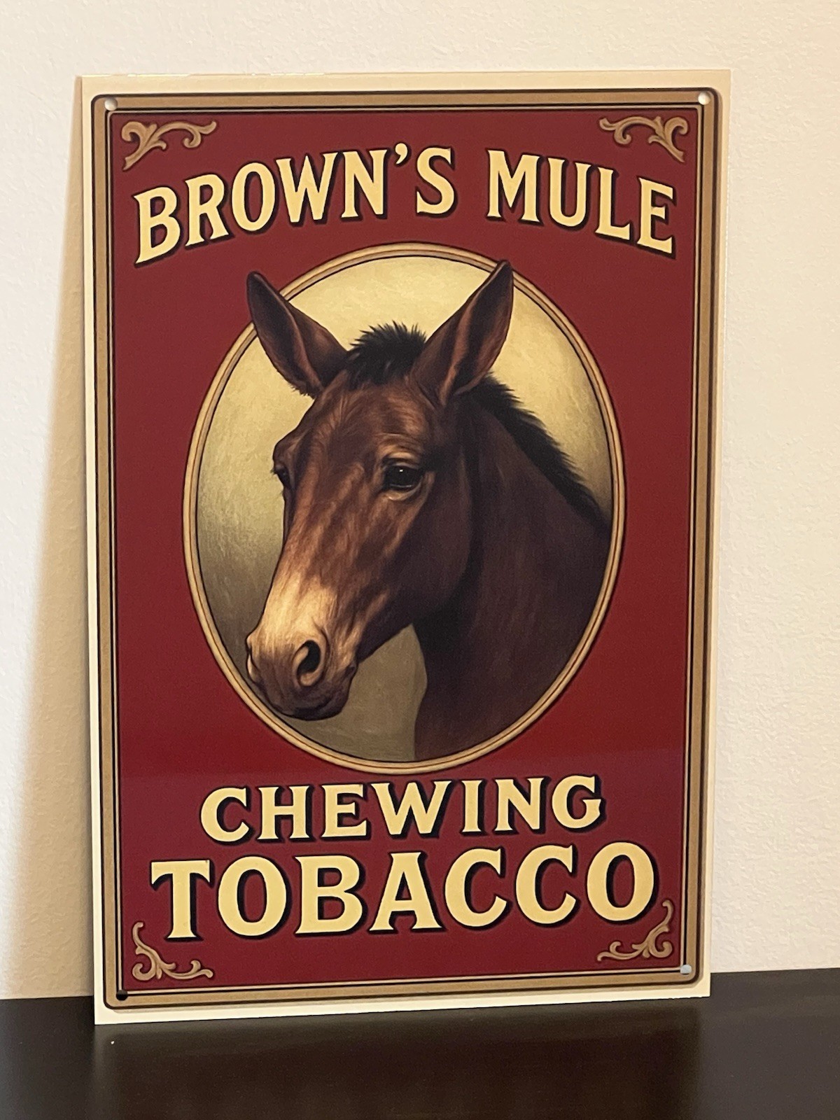 Hi Gloss! Brown’s Mule Chewing Tobacco Vintage Style Metal Sign Advertising
