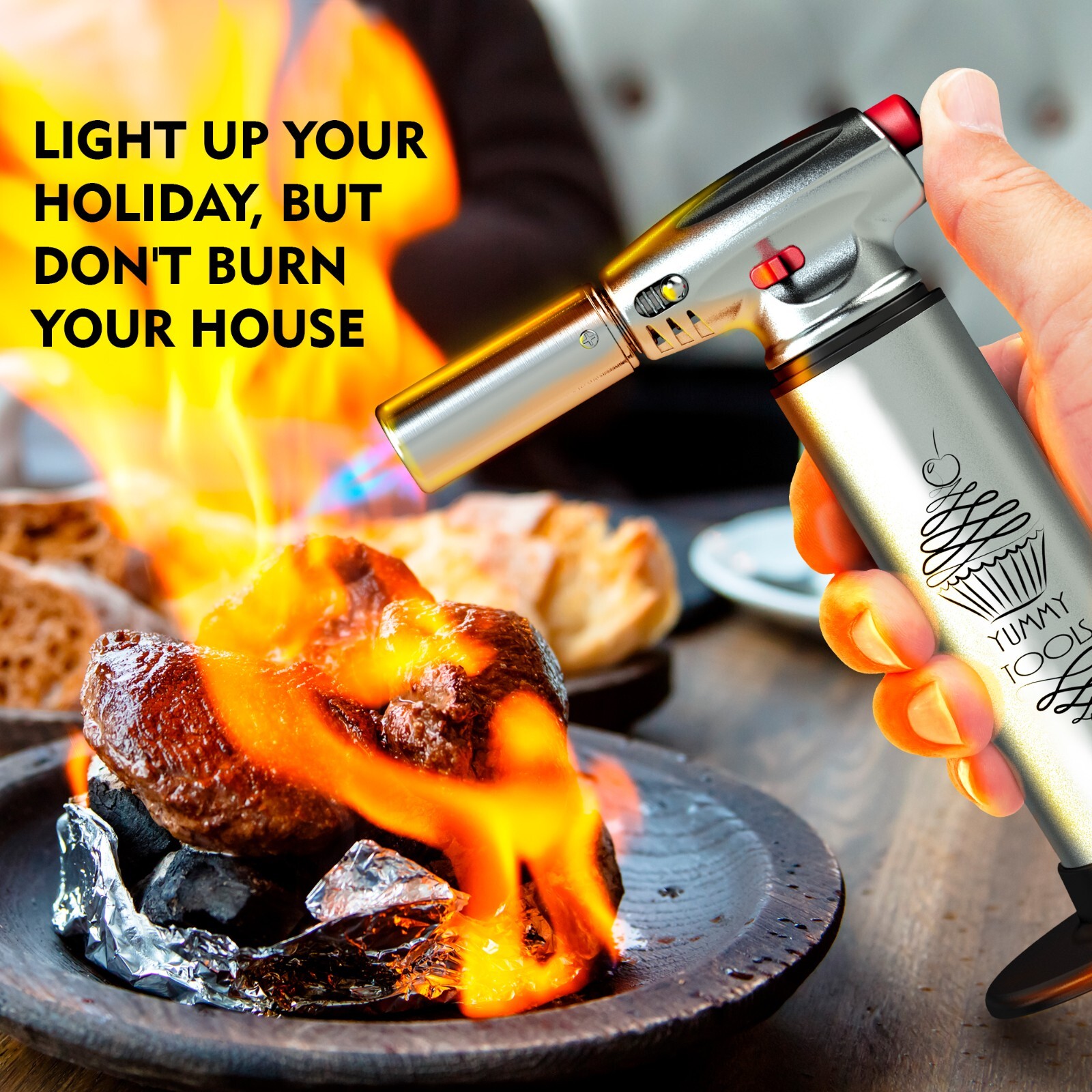 BEST CULINARY TORCH - Chef Torch for Cooking Crème Brulee with Adjustable Flame
