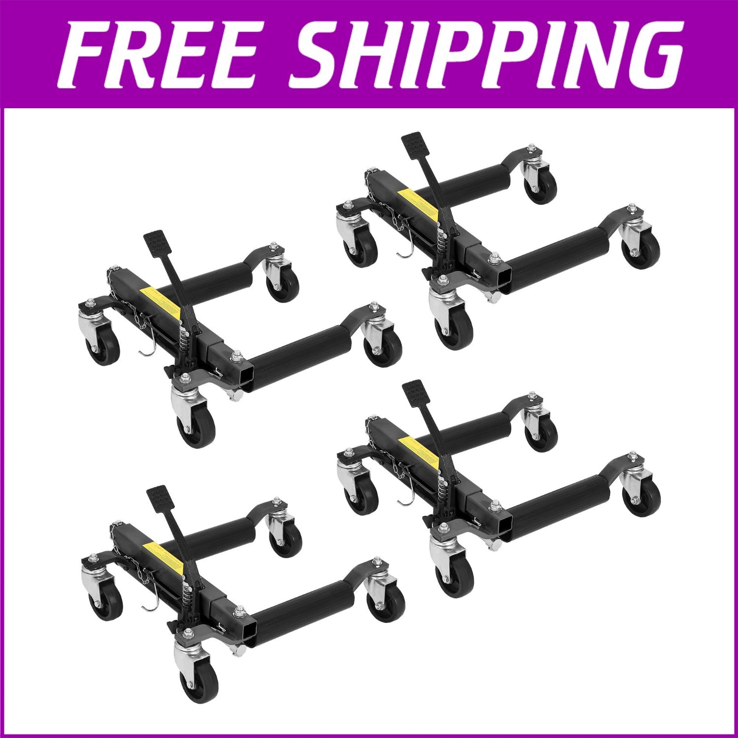 Hydraulic Car Wheel Dolly Jack Set of 4 Heavy 1500LBS Vehicle Skates Positioning
