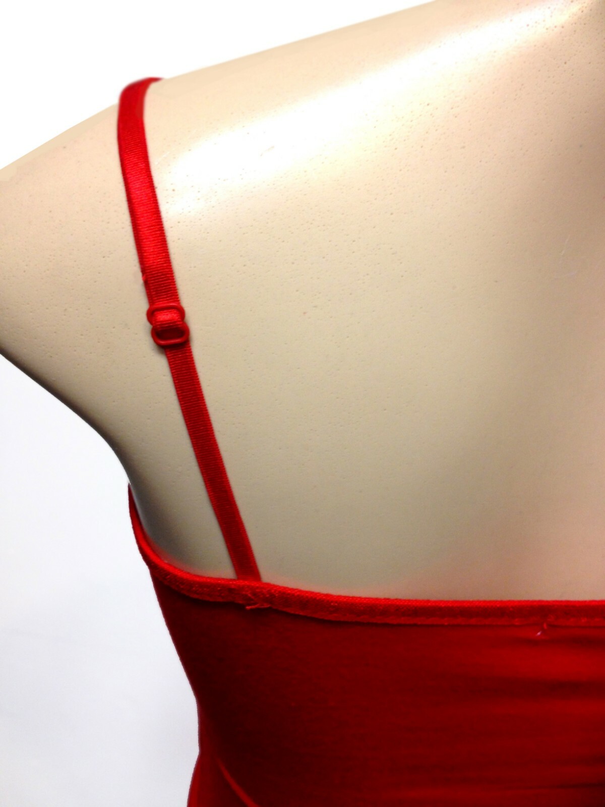 (Bozzolo) Plain Long Tank Top w/Spaghetti Straps Cotton Cami Junior Size S M L