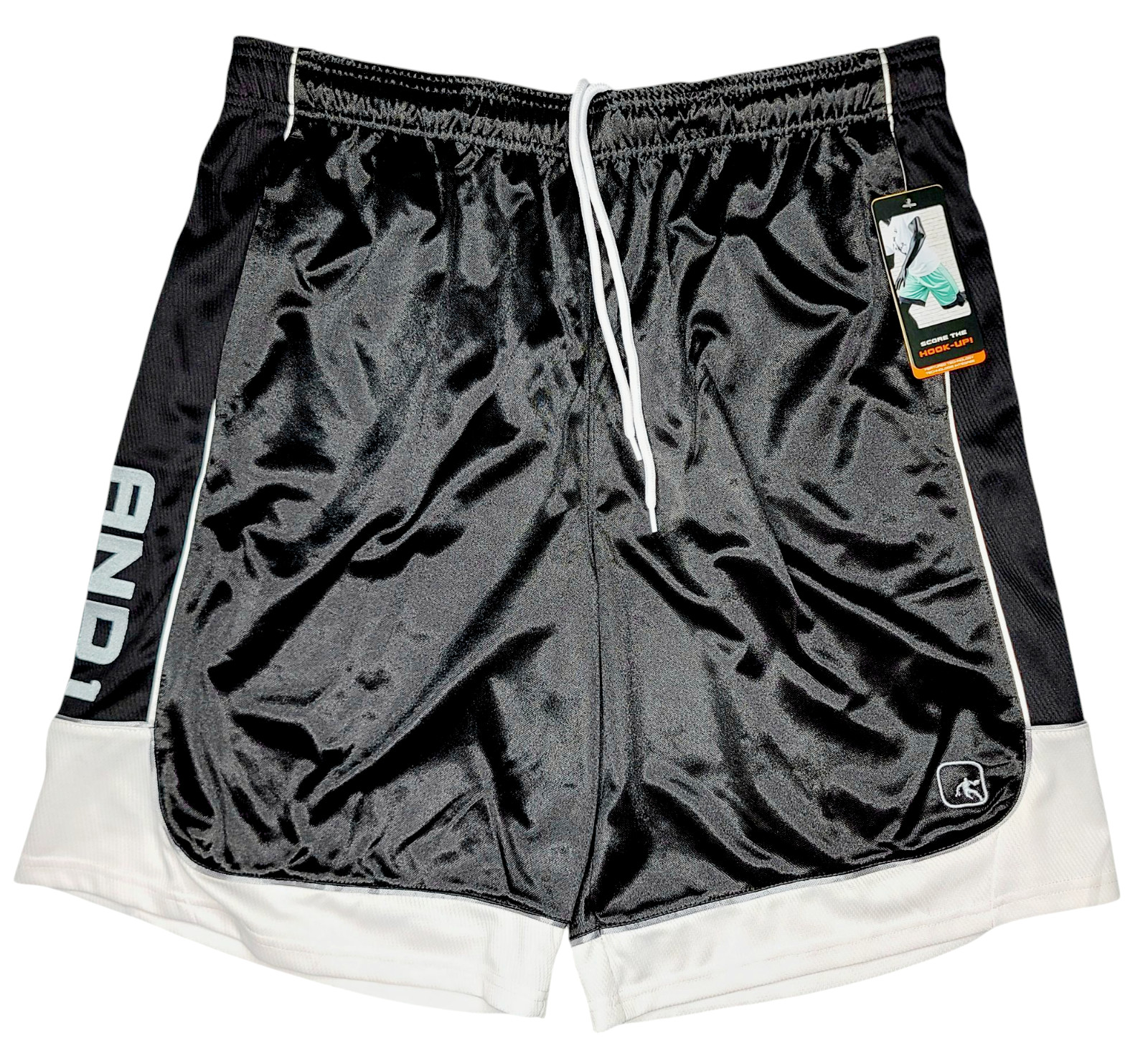 And1 #11719 NEW Men's Multicolor Elastic Waist Drawstring 11" Inseam Shorts