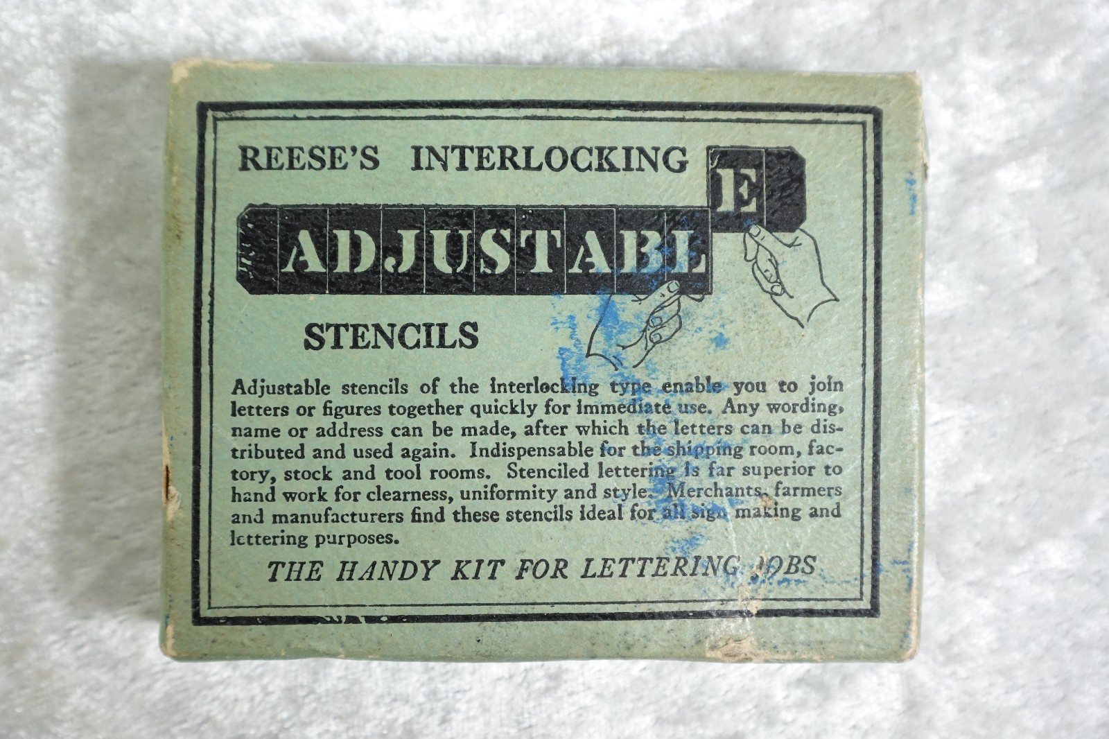 Reese's Brass Interlocking Adjustable Stencils 1" A-Z Letters Spacers & Symbols