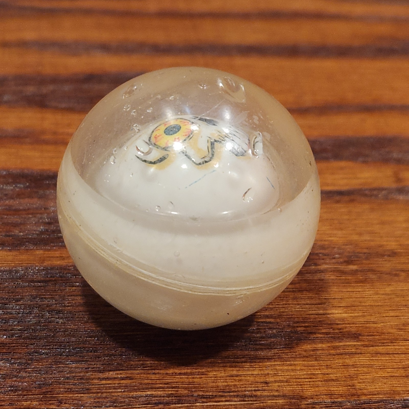 2 Vintage Skull Skeleton Water 2" Ball Retro Floating Rolling Toy 1980’s 90’s