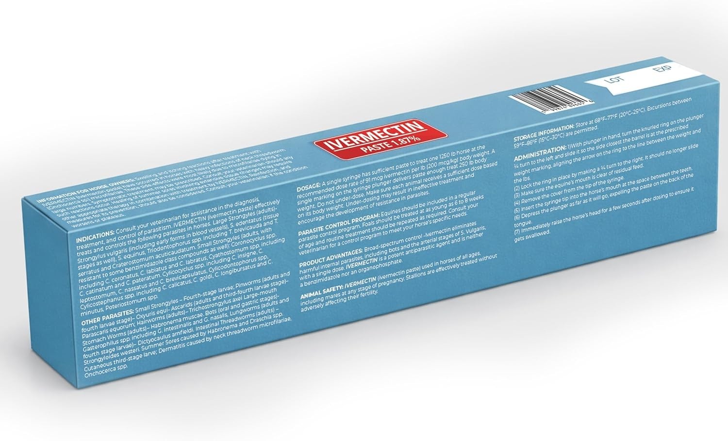 Bullicks Horse Dewormer Pack Paste Apple Flavor 0.21oz Expiry 01/2028