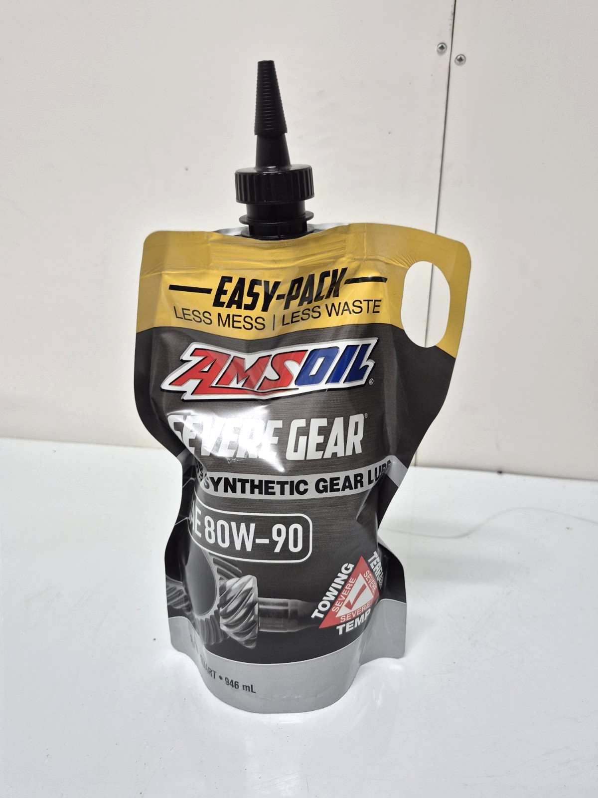 AMSOIL Severe Gear 80W-90 1 Quart Synthetic Gear Oil Lube Easy-Pack lot of 3