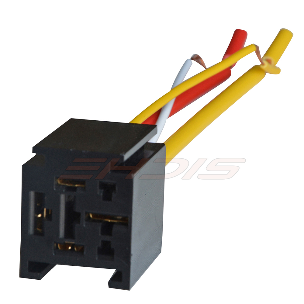 2 PCS Car Relay 4Pin DC 12V 80A Normally Open SPST with Relay Socket Plug 4 Wire