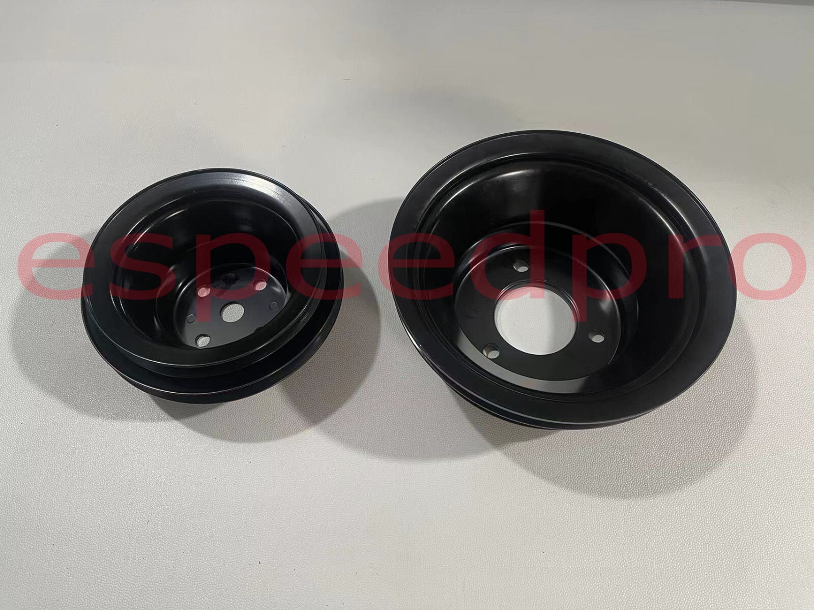 Black Pulleys Pulley BBC Big Block Chevy LWP 396-454 Long Water Pump Pulley Kit