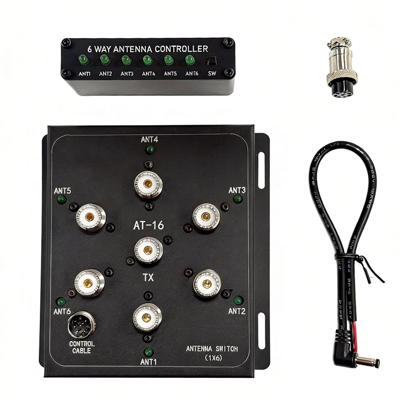 AT-16-2 6-Way Coax Remote Antenna Switch KIT 1.8MHz-30MHz 800W PEP