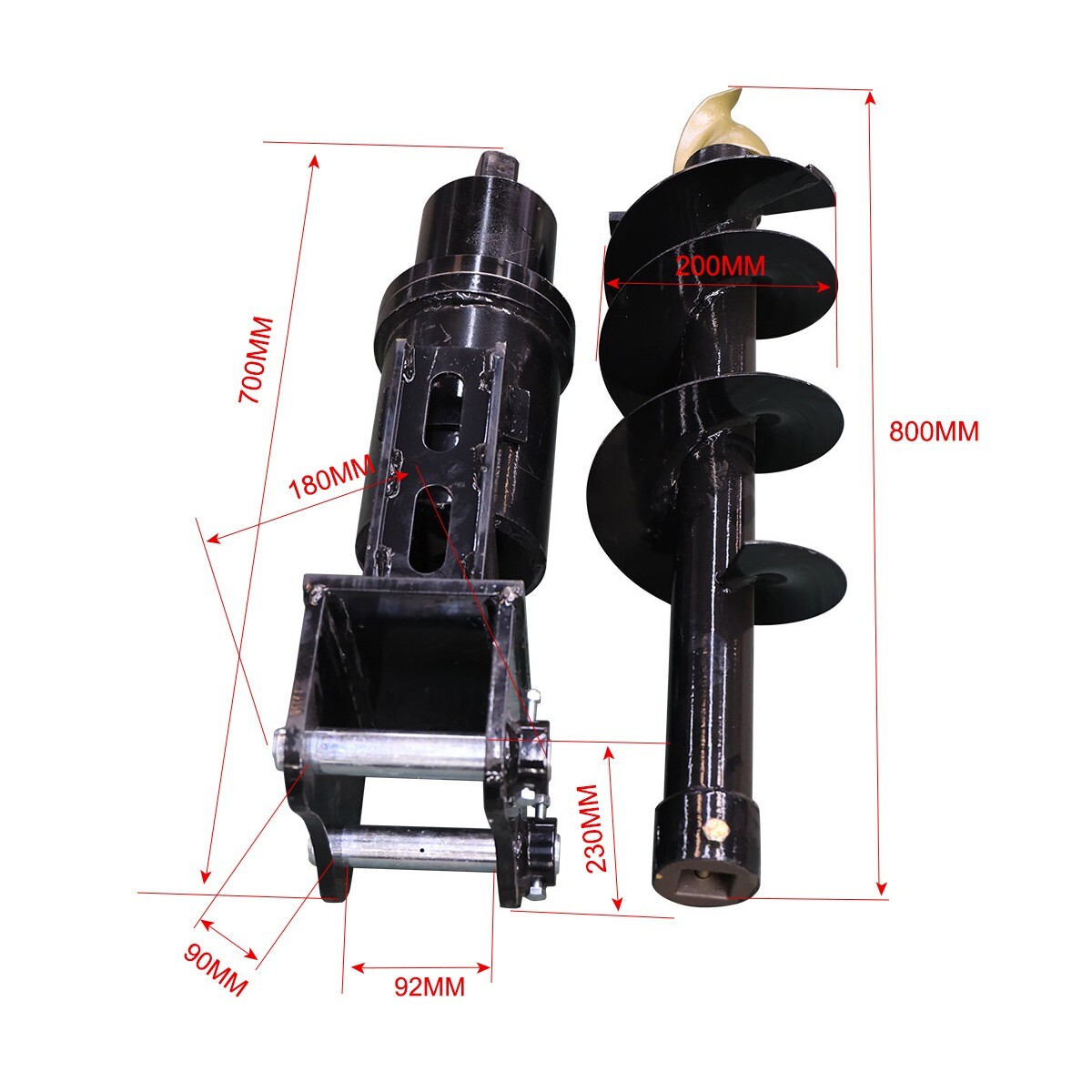 RIPPA Auger Drill 200mm for 1Ton-1.5Ton Mini Excavator