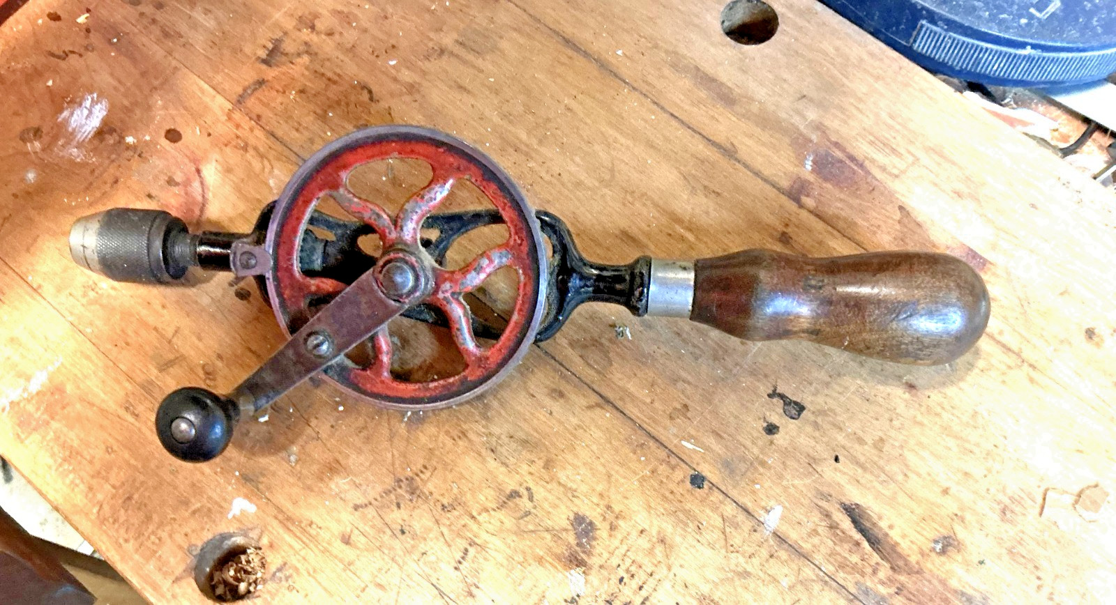 Goodell Pratt Vintage Woodworkers Egg Beater Speed Hand Drill /USA Made