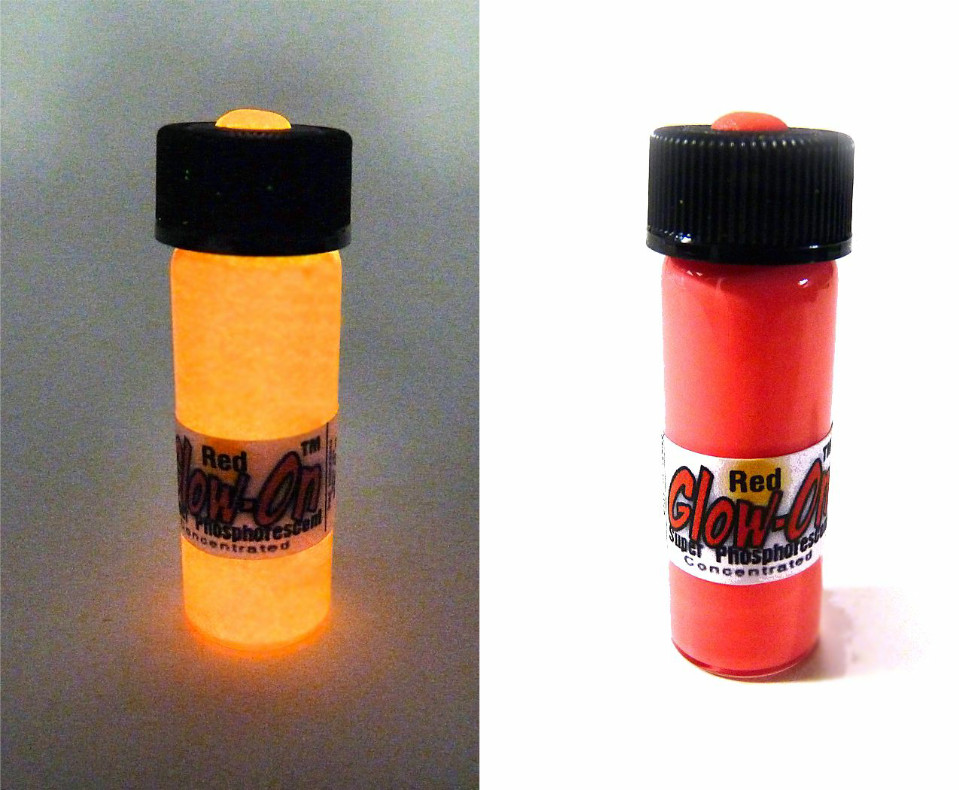 Glow-On RED Glow Paint For Gun Sights, Fishing Lures, 4.6 ml Vial, Bright