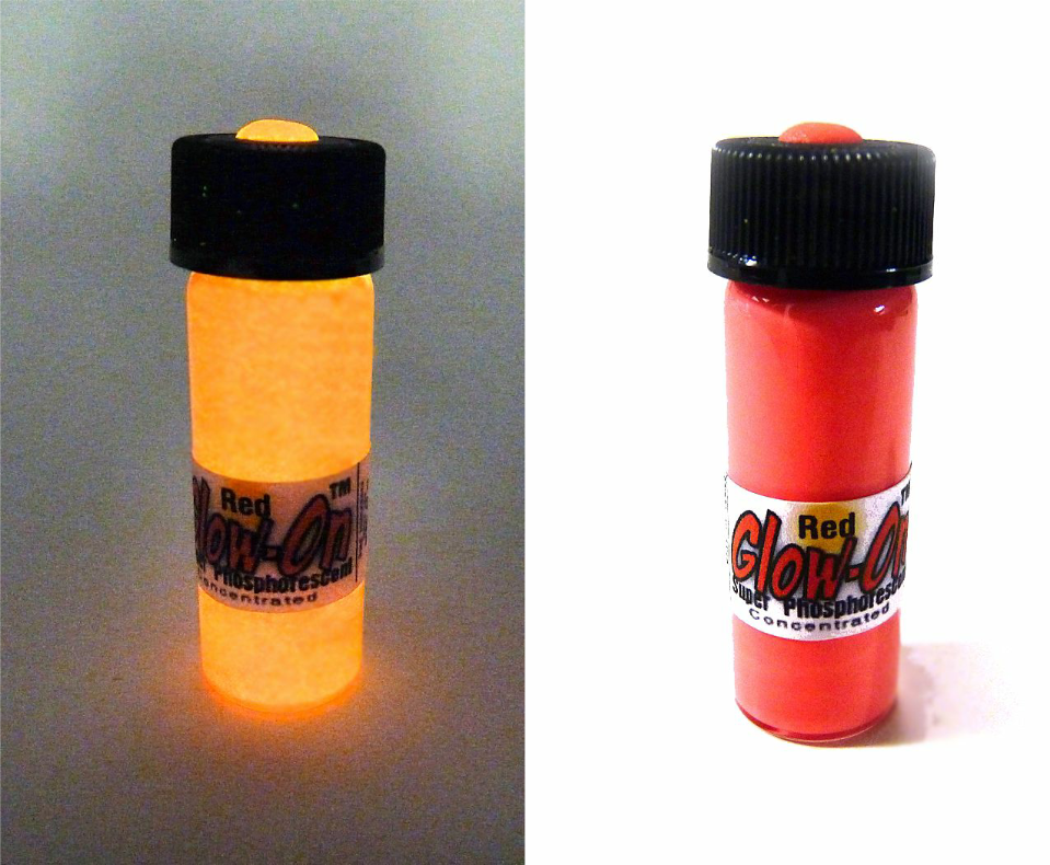Glow-On RED Glow Paint For Gun Sights, Fishing Lures, 4.6 ml Vial, Bright