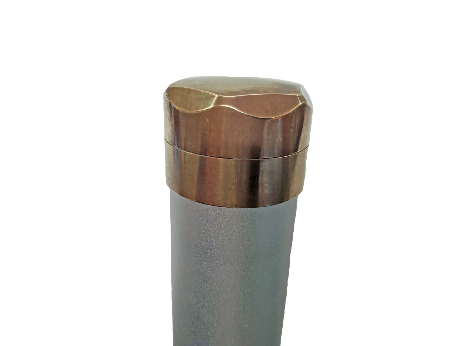 RETRO 1.5" ALUMINUM ROD TUBE SOLID BRASS END CAPS FOR 7ft 2PC BAMBOO FLY ROD