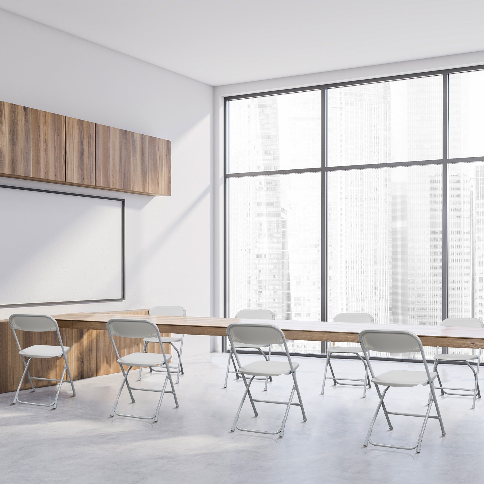 Garden 8Pack Plastic Folding Chairs Stackable Wedding Party Camping Dining Seats