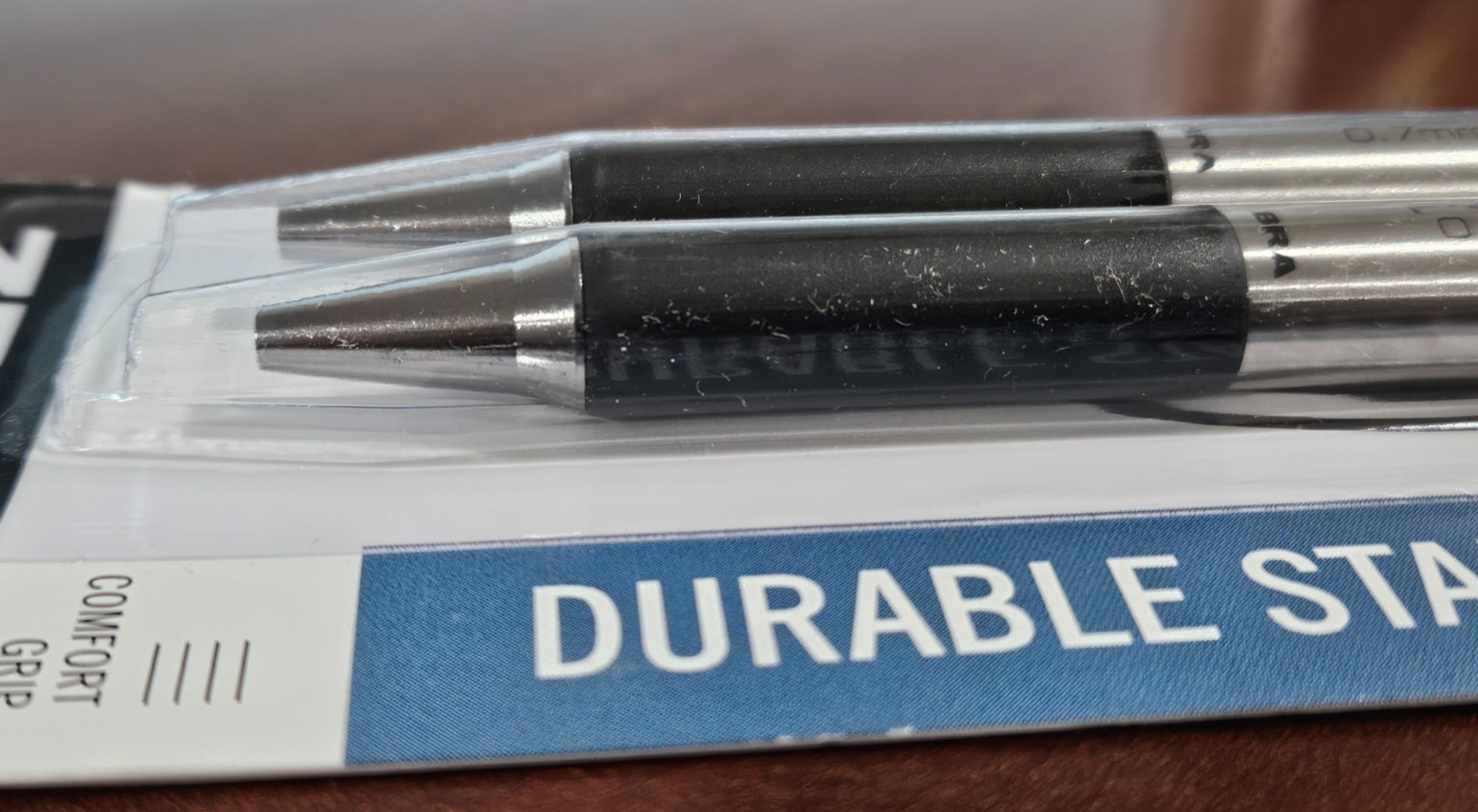 2 Zebra F402 Ballpoint Stainless Steel Retractable Pen Fine Point Black 0.7 mm