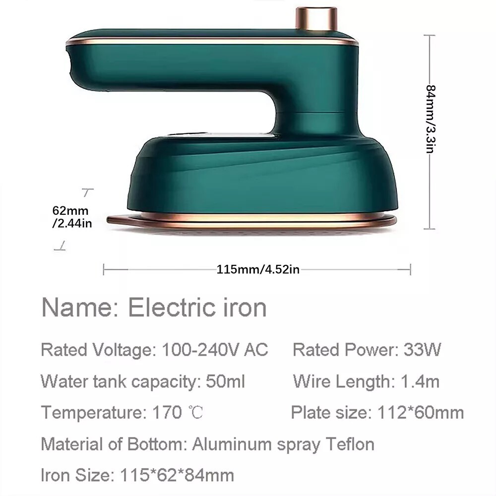 Mini Portable Steam Iron Machine Steamer Micro Handheld Garment Clothes Ironing