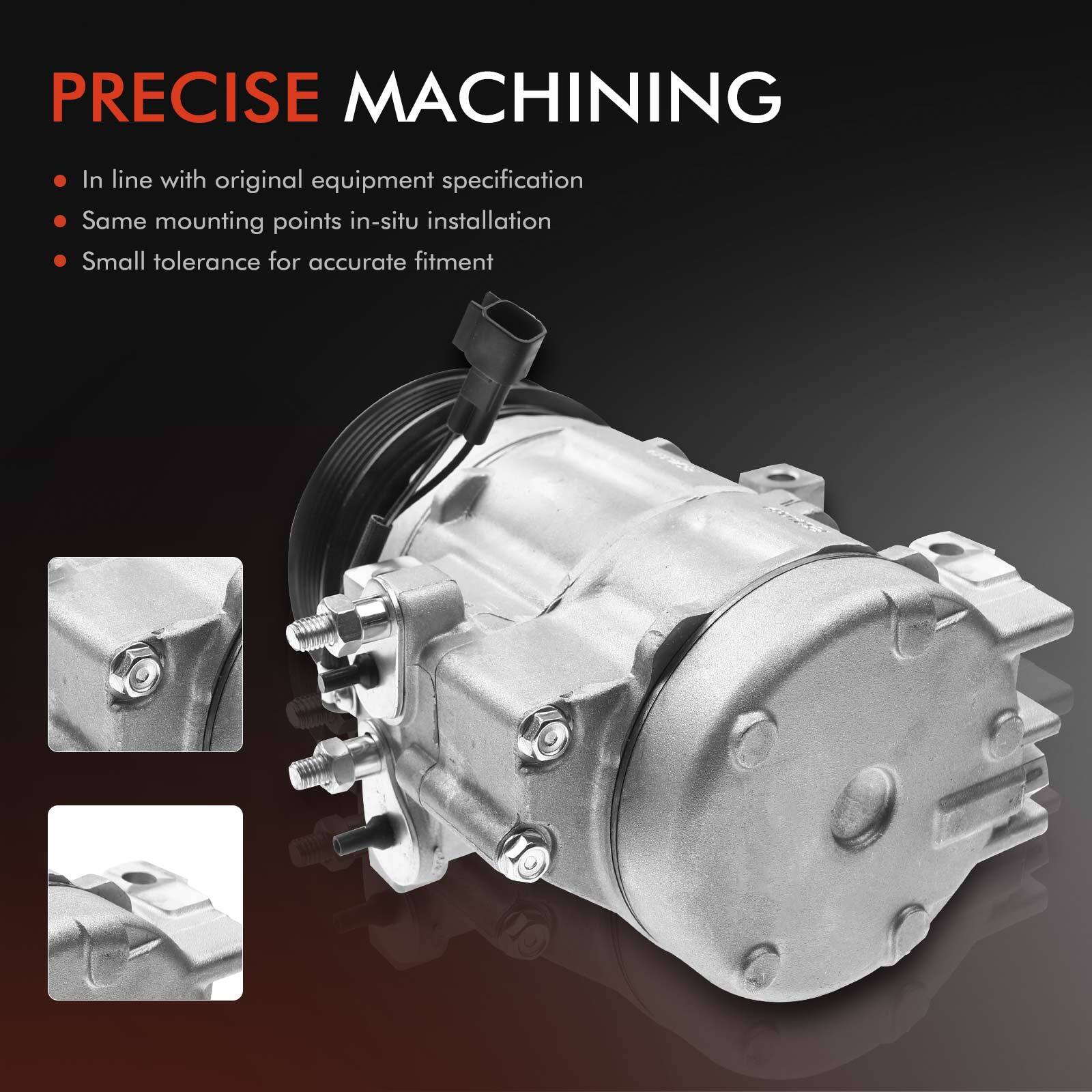 AC Compressor w/ Clutch for Ford F-150 2007-2014 F-350 F-450 F-550 Super Duty