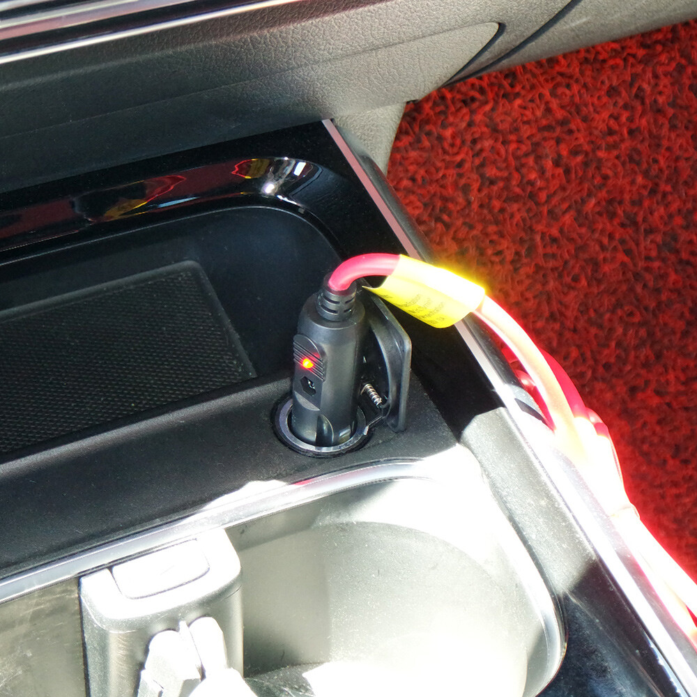 12V Cigarette Lighter Extension Cord Cable 12 FT Heavy Duty DC Power Socket Plug