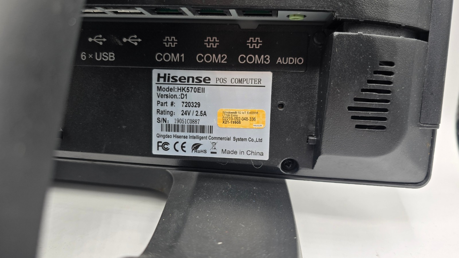 Hisense POS Terminal HK570EII 720329 4gb 240gb SSD Win 10 Pro Read