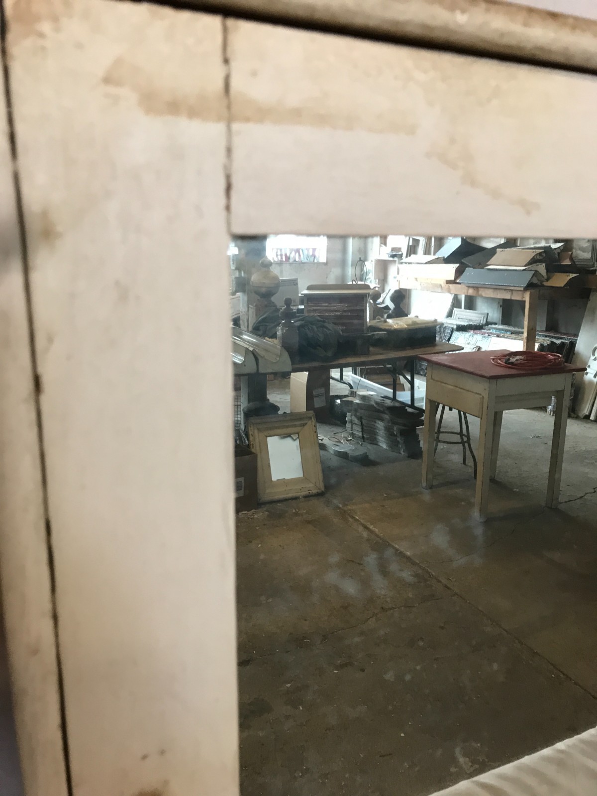 VTG Shabby White 17x21 Wood Wall Mounted Medicine Cabinet Chic Old 479-26B