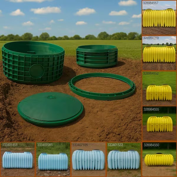 VPC 20 in. x 18 in. Tall Septic Tank Riser Combo