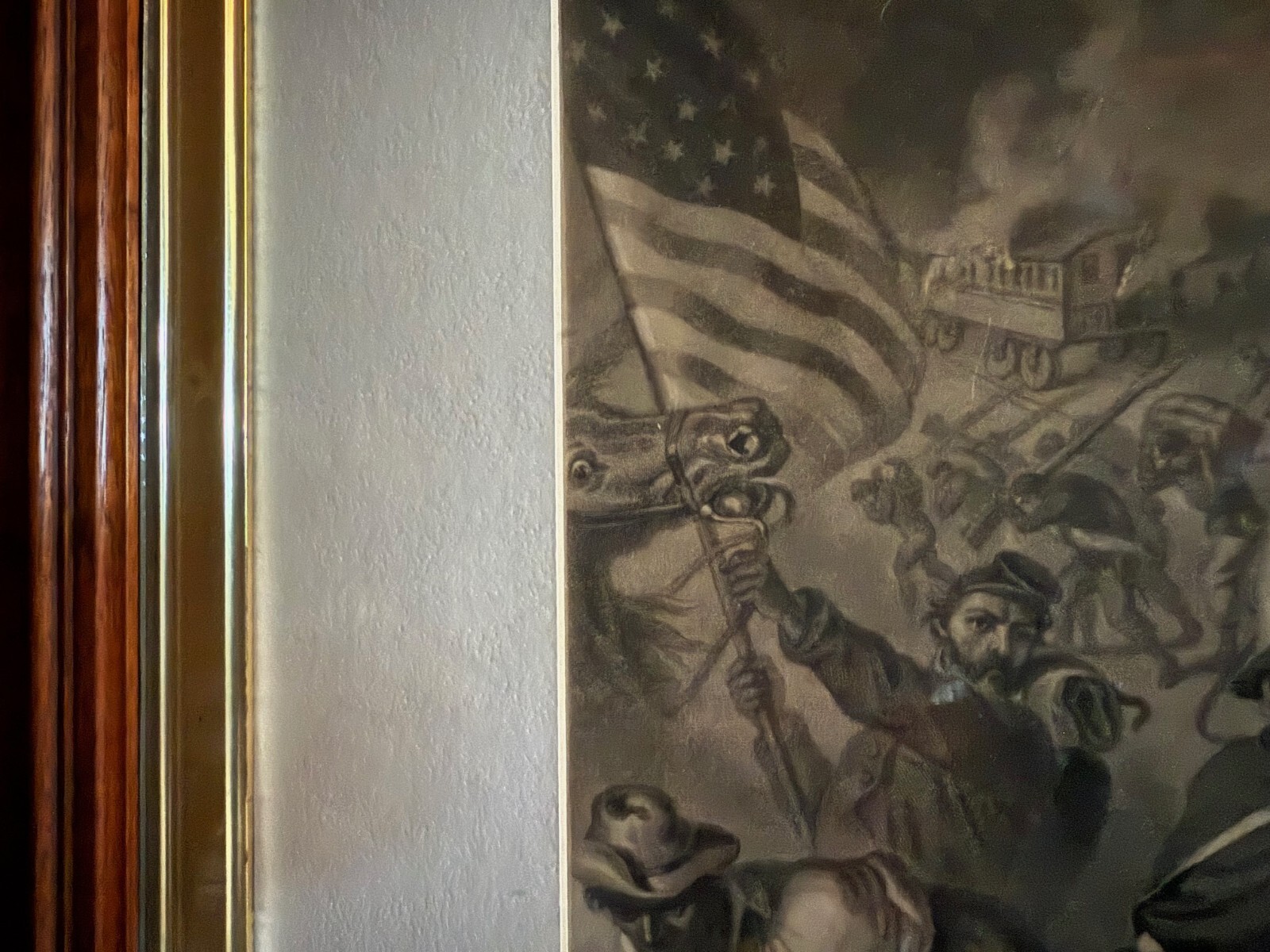 1883 Sherman's March to the Sea Civil War Print J P Fitch Hartford CT Large 55"