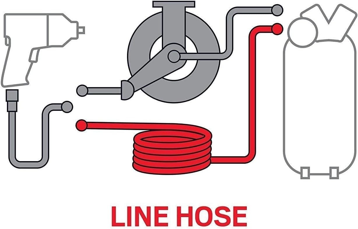 Premium Red Rubber Air Hose 3/8" x 50 ft 300 PSI Assembly with 1/4" Male Pipe