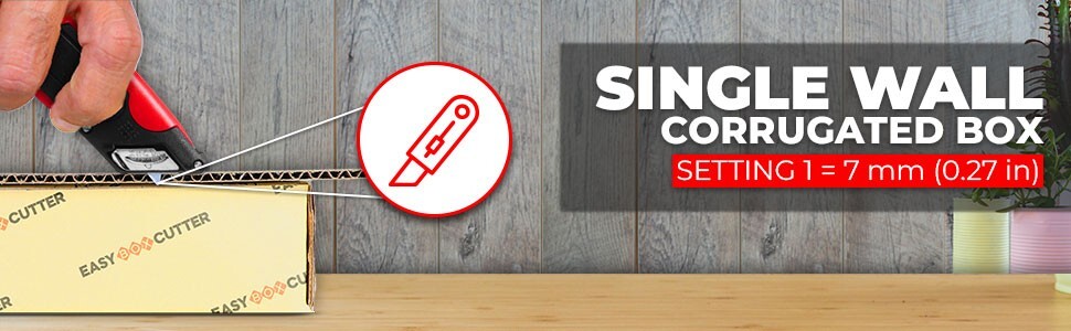 Easy Cut 2000N RED Safety Box Cutter Knife with Holster (Pack of 2 Cutters)