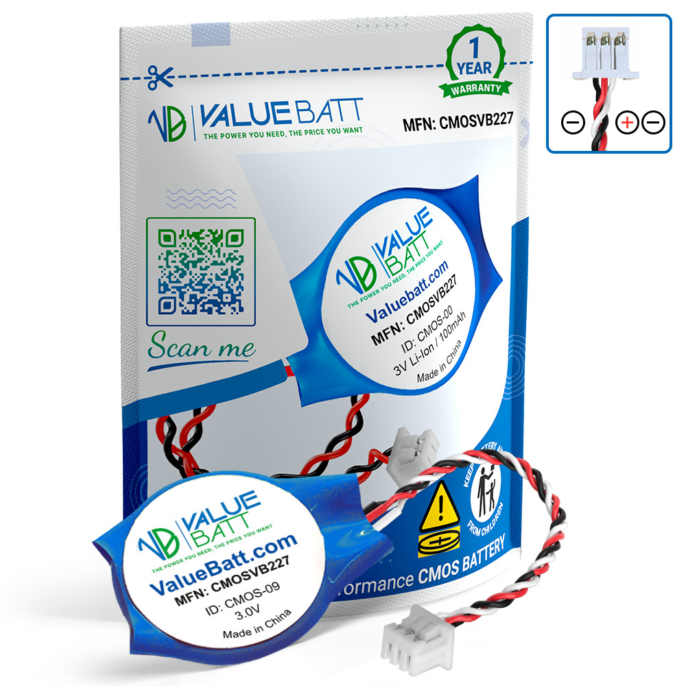 Replacement RTC BIOS CMOS Battery For Dell Precision M6400 M6500 3 WIRE CR2032