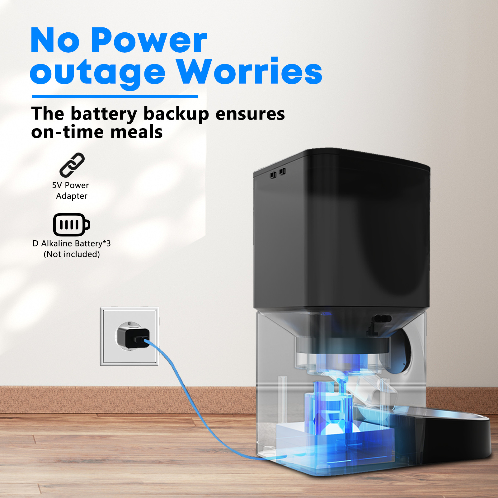 Automatic Cat Feeder Timed Cat Feeder with APP Control Dog Food Dispenser