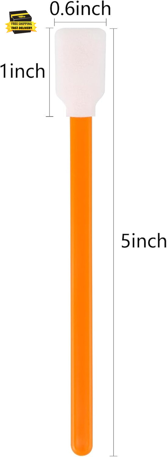 Foam Cleaning Swabs, 5.11" Square Rectangle Cleaning Swab Foam Tips Sponge Stick