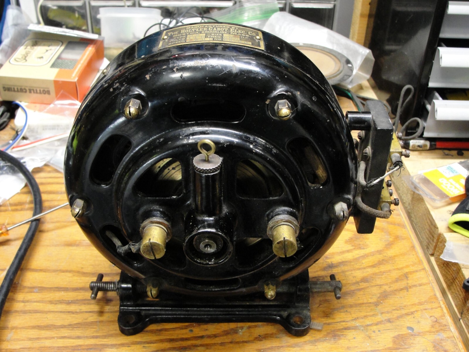 Antique Holtzer Cabot Type 2 Electric Pancake Motor 1200rpm 1/8hp working cond.