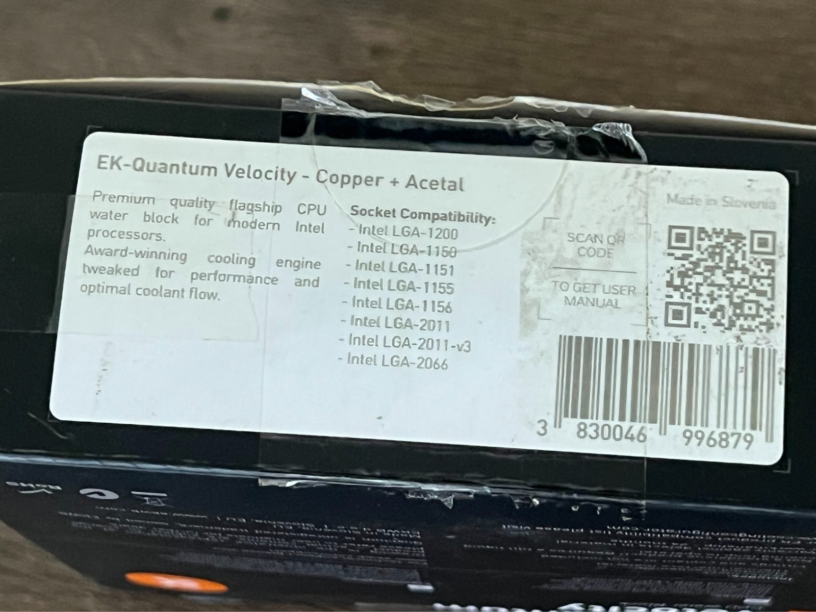 EKWB EK-Quantum Velocity CPU Water Block- Copper + Acetal