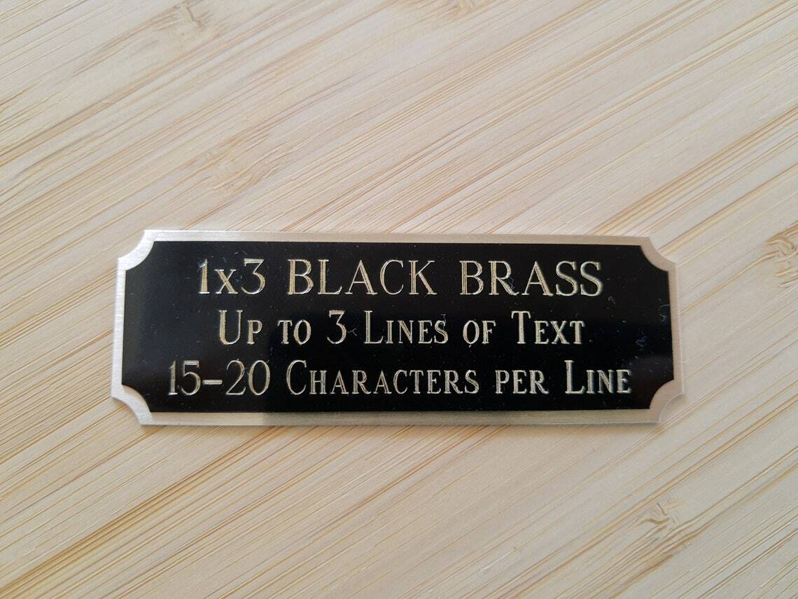 1"x3" Brass Double Plate FREE Engraving Name Plate/Plaque Award-Trophy-Art