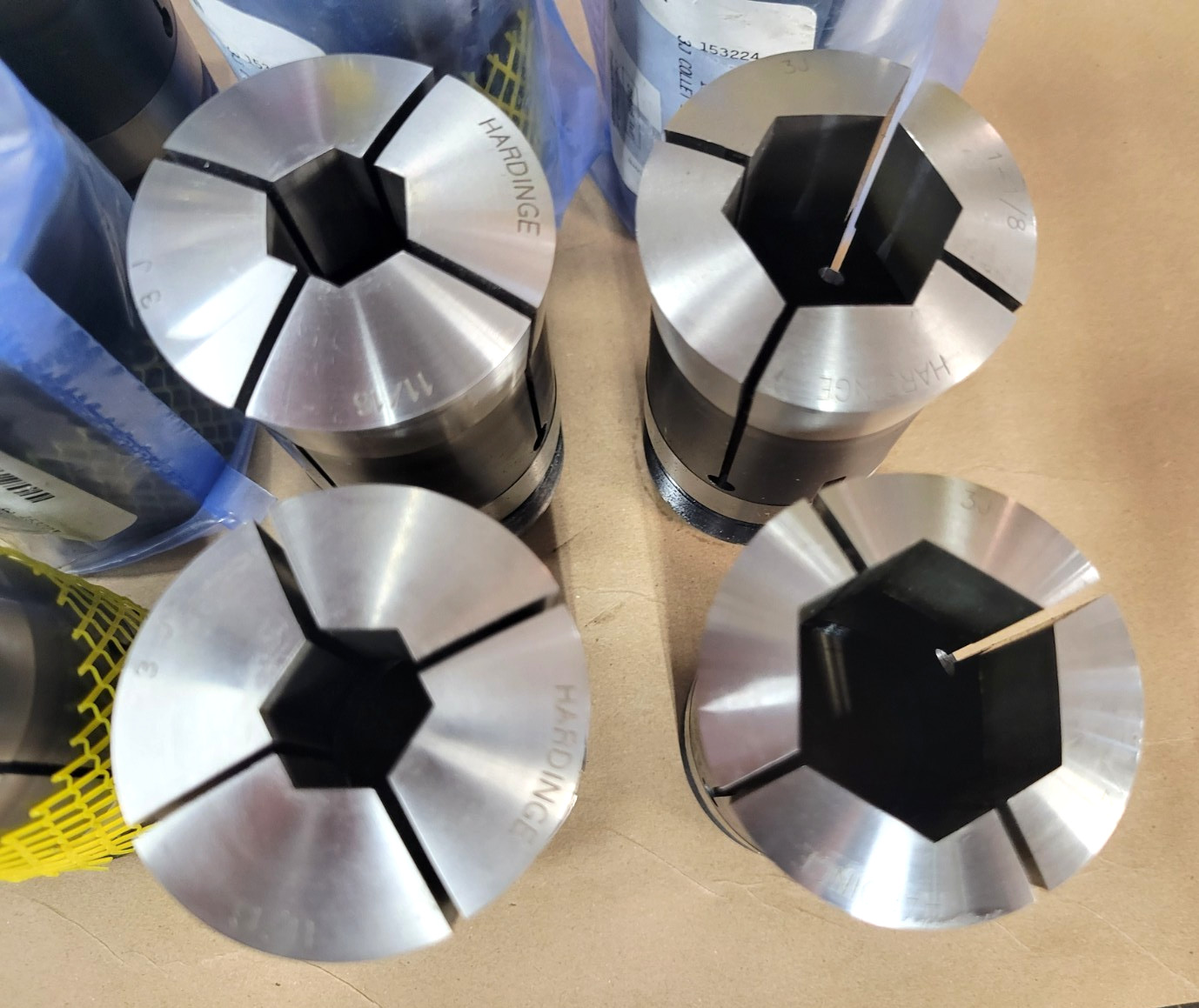 HARDINGE 3J HEX COLLETS W/ INTERNAL THREADS