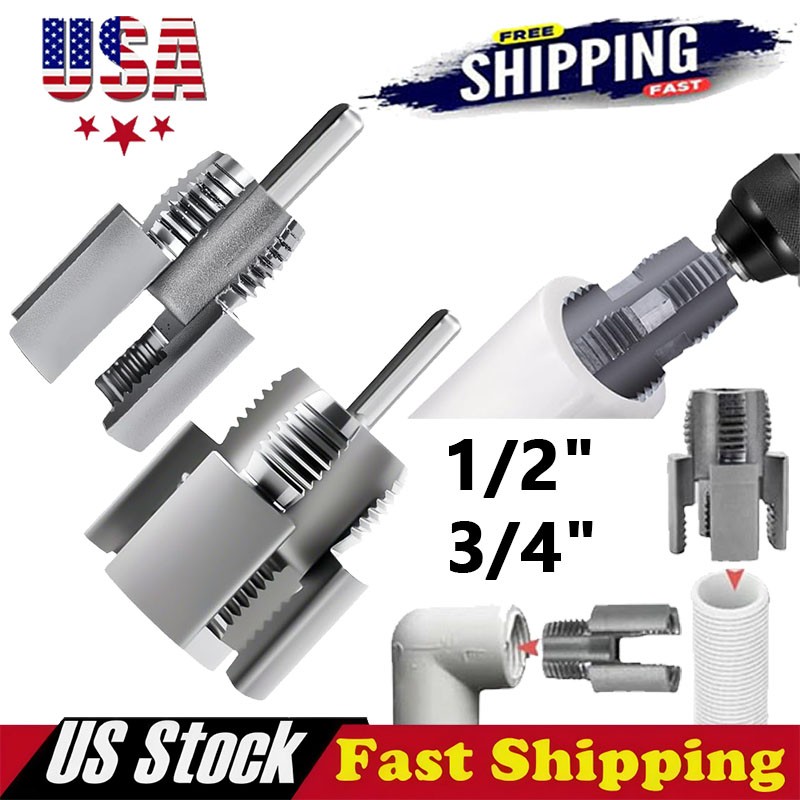 Integrated Internal & External Pipe Threading-Tool, PVC Pipe Threader Kit US