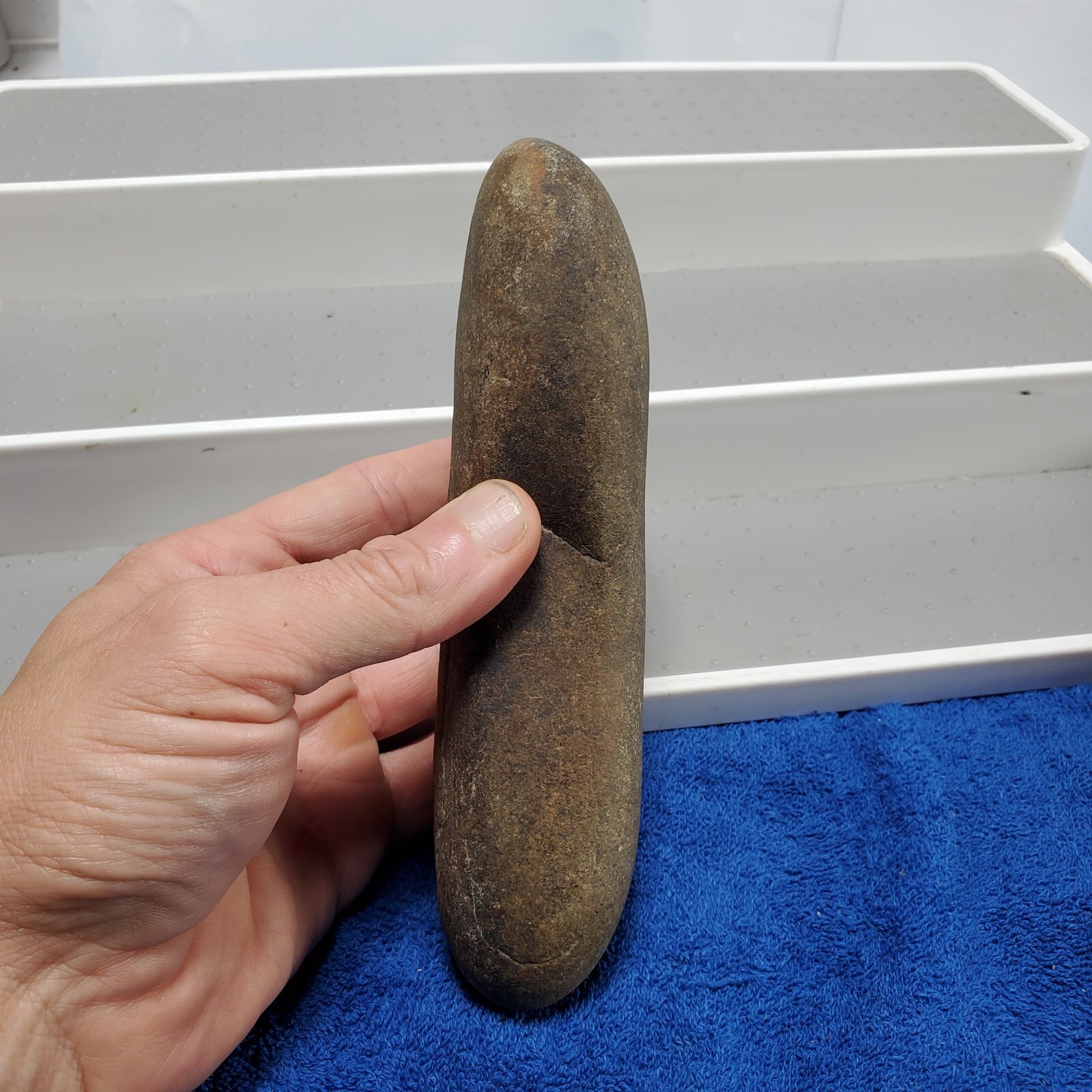 Celt Artifact 7" Indian Hardstone Club Polished Native Stone Tool Pennsylvania?