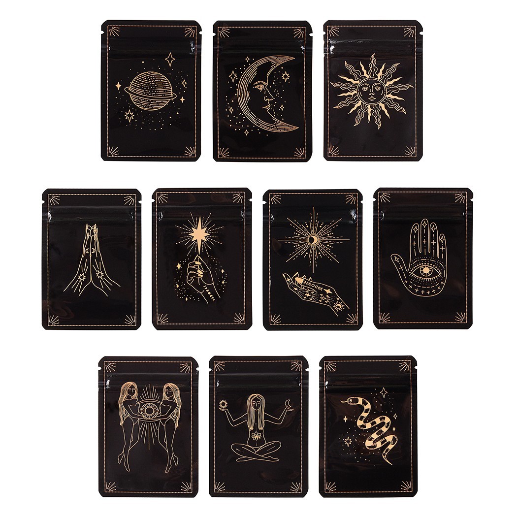 100pcs Resealable Mylar Bags, 7X10cm Smell Proof 1g Flower Storage Bag