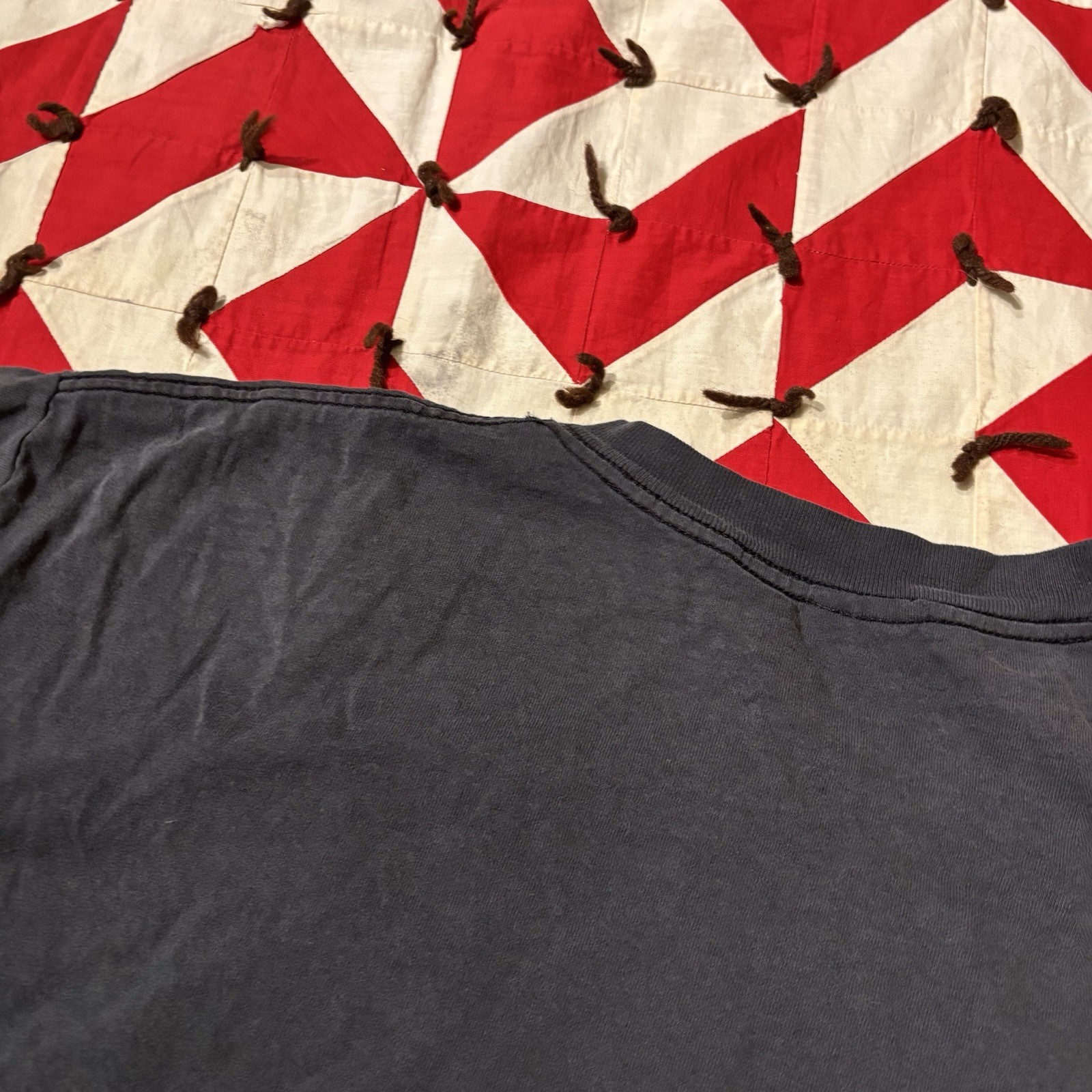 Vintage Murina Blank Black T Shirt Mens XL Distressed As Is Holes