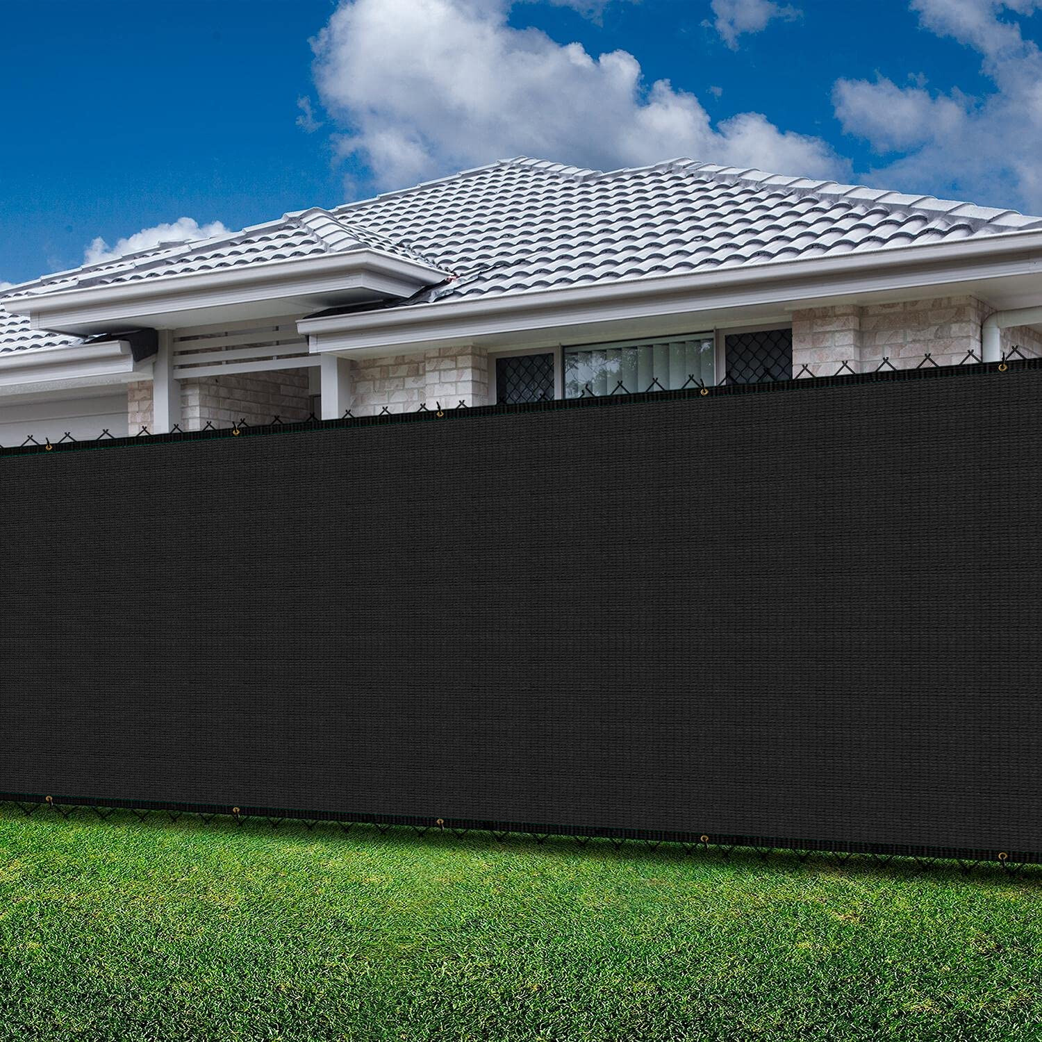4' 5' 6' 8' Fence Privacy Windscreen Screen Black Shade Cover for Yard Outdoor